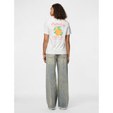 PIECES PIECES dam t-shirt PCSUMMER T-shirt Bright White Print PARADISE ORANGES