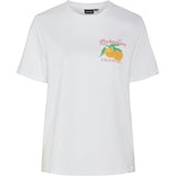 PIECES PIECES dam t-shirt PCSUMMER T-shirt Bright White Print PARADISE ORANGES
