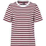 PIECES PIECES dam tee PCRIA T-shirt Tawny Port BRIGHT WHITE