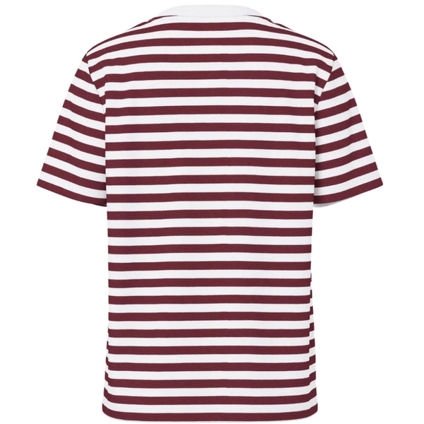 PIECES PIECES dam tee PCRIA T-shirt Tawny Port Stripes Bright White