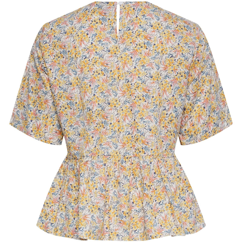 PIECES PIECES dam top PCJALISA Top Cloud Dancer YELLOW FLOWERS