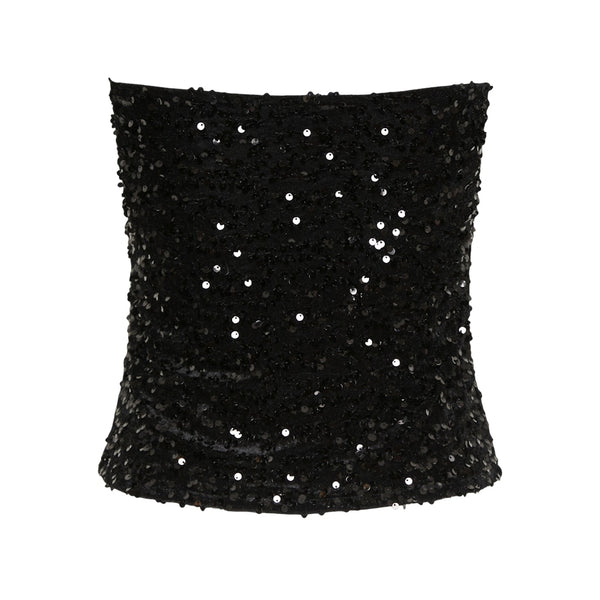 PIECES PIECES dam top PCKAM Top Black Black sequins