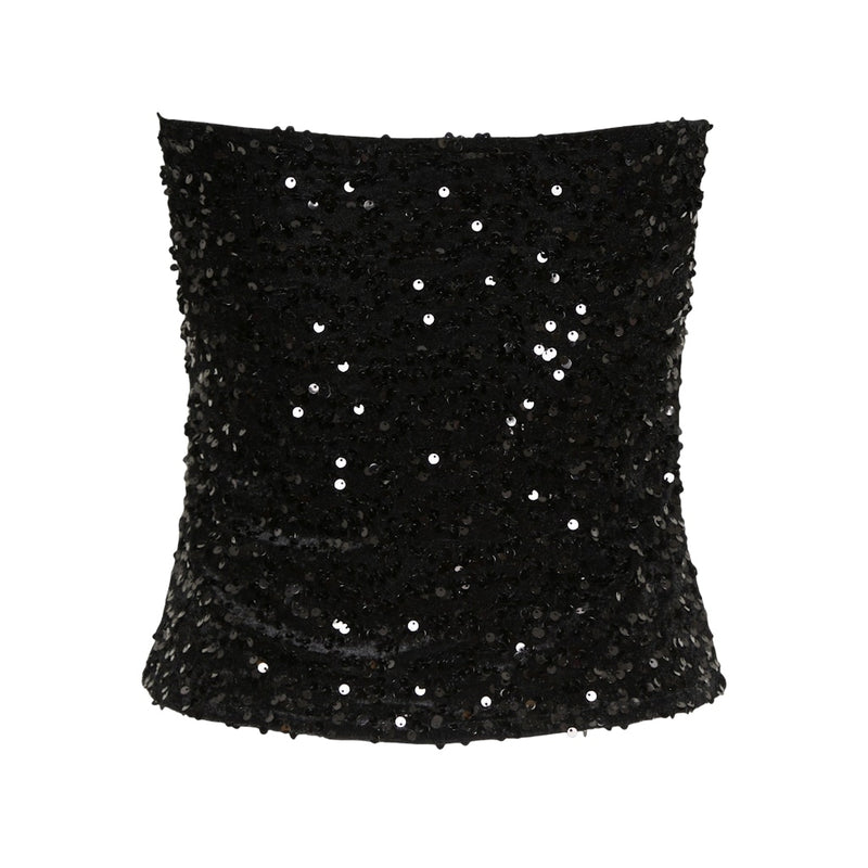 PIECES PIECES dam top PCKAM Top Black Black sequins