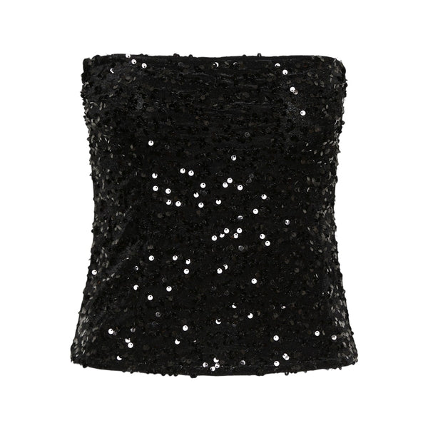 PIECES PIECES dam top PCKAM Top Black Black sequins