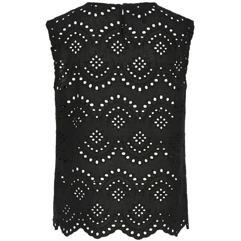 PIECES PIECES dam top PCVILDE Restudsalg Black