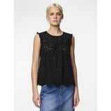 PIECES PIECES dam top PCVILDE Restudsalg Black