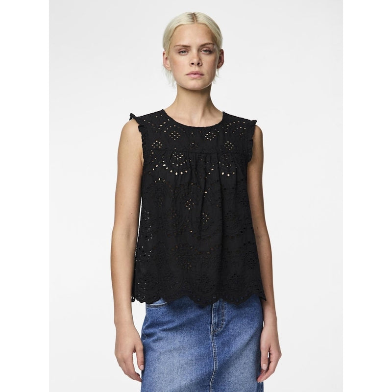 PIECES PIECES dam top PCVILDE Restudsalg Black