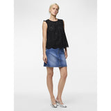 PIECES PIECES dam top PCVILDE Restudsalg Black