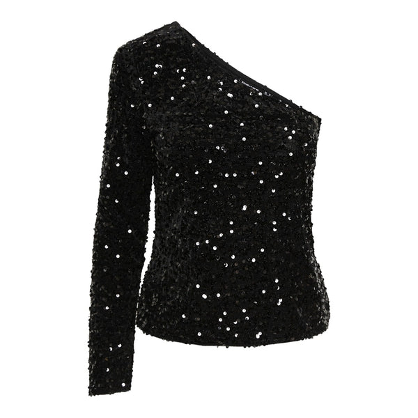 PIECES PIECES dam topp PCKAM Top Black Black sequins