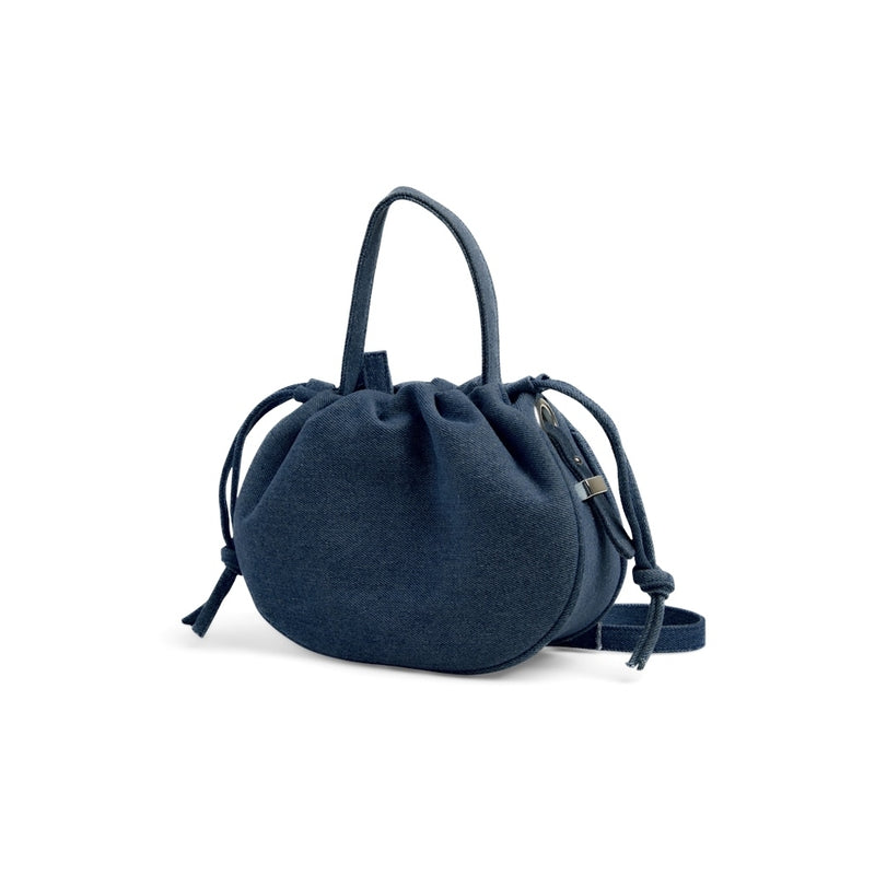 PIECES PIECES dam väska PCBALLOON Bag Dark Blue Denim Silver