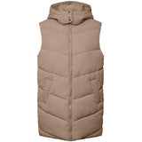 PIECES PIECES dam väst PCJAMILLA Vest Silver Mink