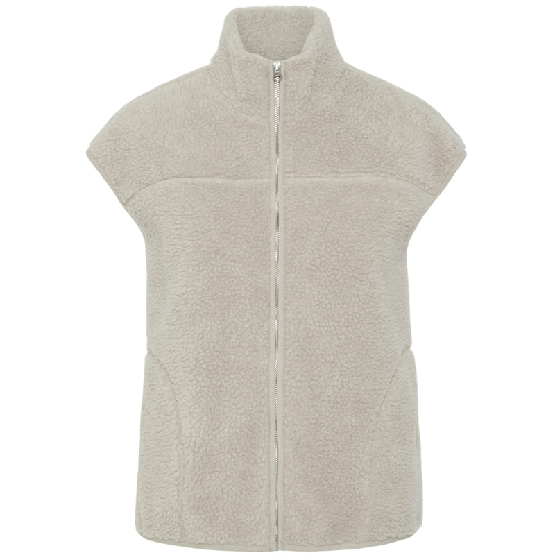 PIECES PIECES dam väst PCSADIA Vest Silver Gray