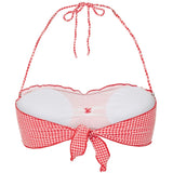 PIECES PIECES dam bikini PCKIA Swimwear Lychee Pattern SNOW WHITE CHECK
