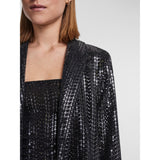 PIECES PIECES dam kavaj PCSIDDY Restudsalg Black Silver sequins