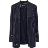 PIECES PIECES dam kavaj PCSIDDY Restudsalg Black Silver sequins