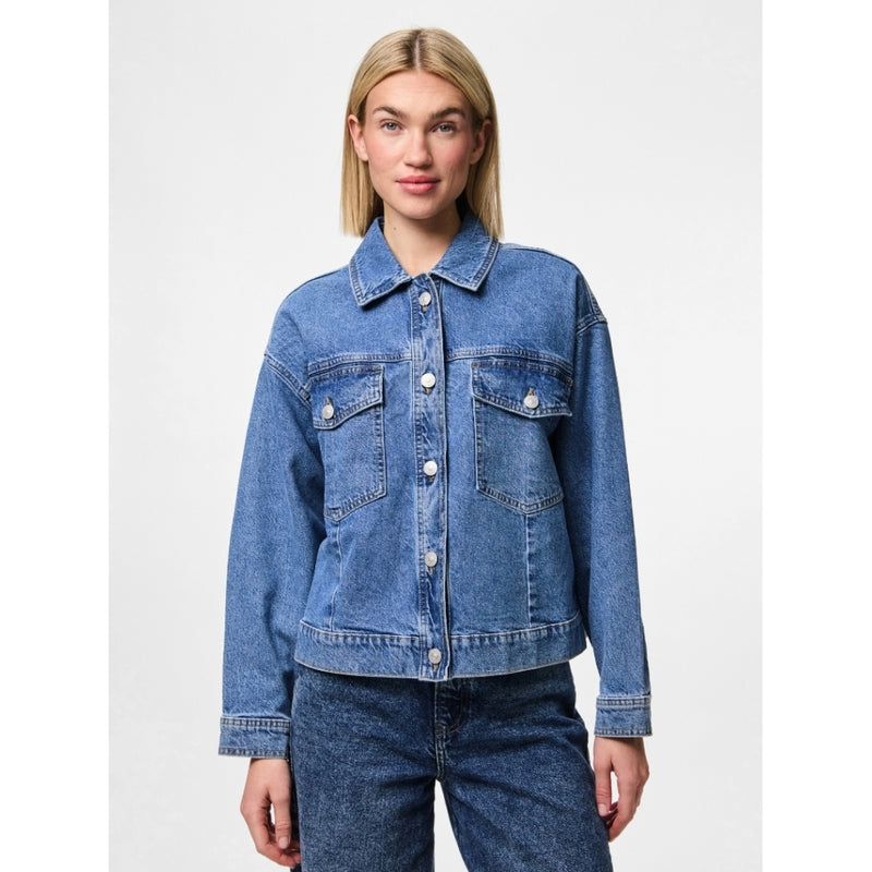 PIECES PIECES dam jacka PCELMA Jacket Medium blue denim