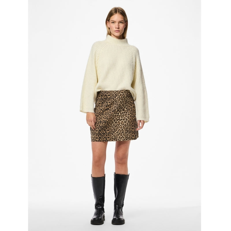 PIECES PIECES dam kjol PCSALUME Skirt White Pepper