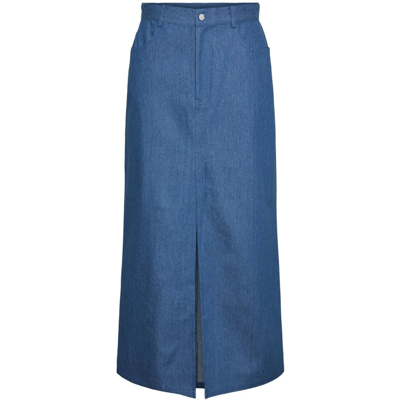 PIECES PIECES dam kjol PCASTA Skirt Medium blue denim