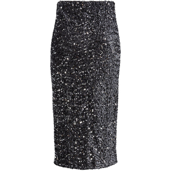 PIECES PIECES dam kjol PCKAM Restudsalg Magnet Black silver sequins