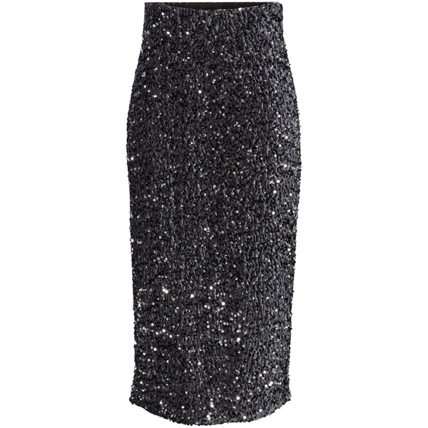 PIECES PIECES dam kjol PCKAM Restudsalg Magnet Black silver sequins