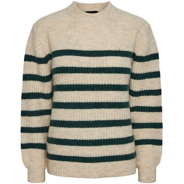 PIECES PIECES dam stickad PCNANNA Knit Birch Trekking Green