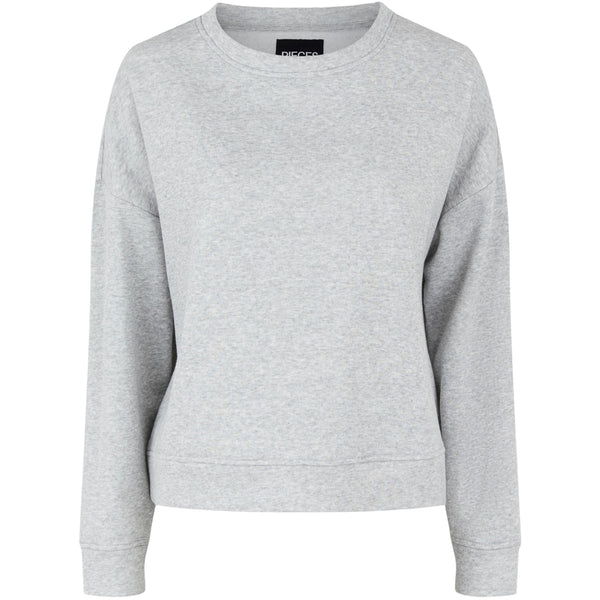 PIECES PIECES dam sweatshirt PCCHILLI Sweatshirt Light Grey Melange
