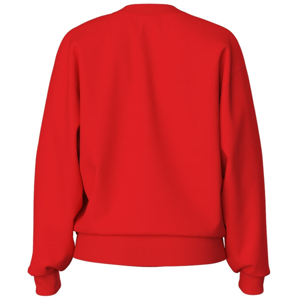 PIECES PIECES dame sweatshirt PCCHILLI Sweatshirt Poppy Red