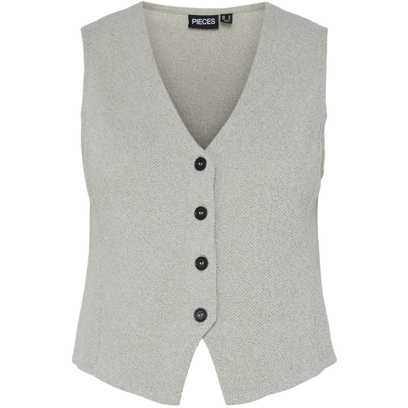 PIECES PIECES dame vest PCPEPPER Vest Silver Gray