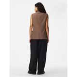 PIECES PIECES dam väst PCBLOSSOM Vest Coffee Quartz