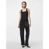 PIECES Pieces dam byxor PCKAM Pant Black Black sequins