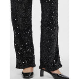 PIECES Pieces dam byxor PCKAM Pant Black Black sequins