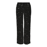 PIECES Pieces dam byxor PCKAM Pant Black Black sequins