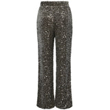 PIECES Pieces dam byxor PCKAM Pant Morel Silver sequin