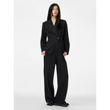 PIECES Pieces dam kavaj PCFALKA Blazer Black White Pinstripe