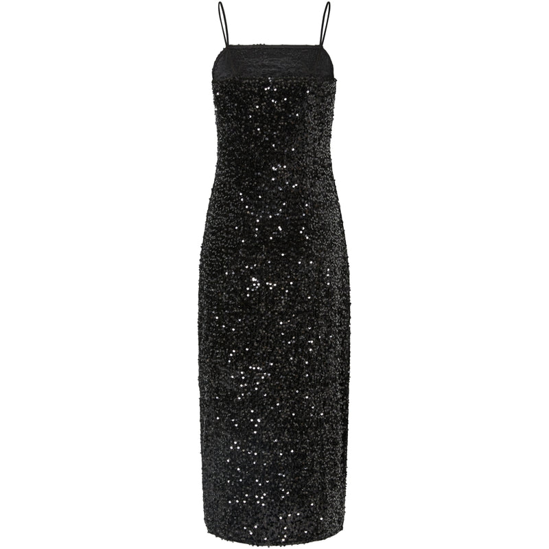 PIECES Pieces dam klänning PCKAM Dress Black Black sequins