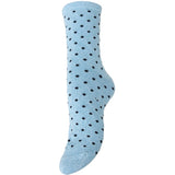 PIECES Pieces dam strumpor PCSEBBY Socks Chambray Blue MINI DOTS IN MARITIME
