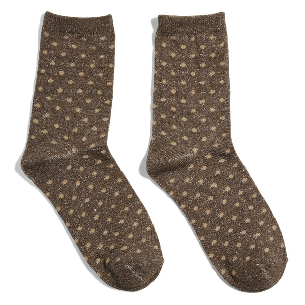PIECES Pieces dam strumpor PCSEBBY Socks Morel SMALL DOTS IN TAUPE GRAY