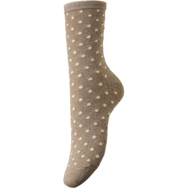 PIECES Pieces dam strumpor PCSEBBY Socks Natural SMALL DOTS IN BIRCH COL