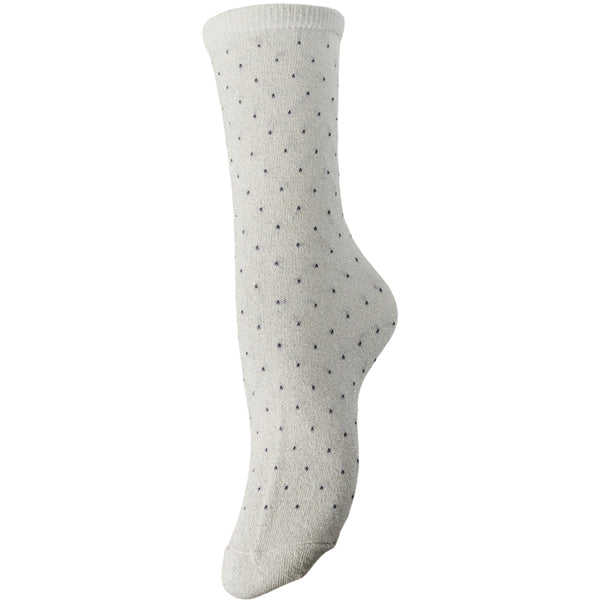 PIECES Pieces dam strumpor PCSEBBY Socks Silver Lining mini dots in sky captain