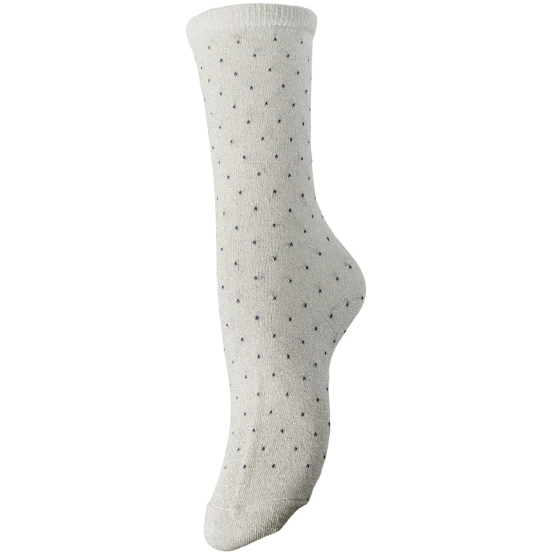 PIECES Pieces dam strumpor PCSEBBY Socks Silver Lining mini dots in sky captain