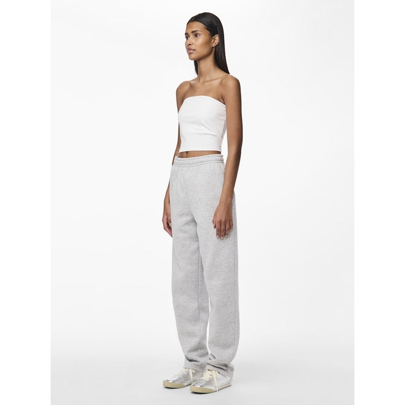 PIECES Pieces dam sweatbyxor PCCHILLI Sweatpant Light Grey Melange