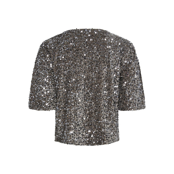 PIECES Pieces dam top PCKAM Top Morel Silver sequins