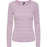 PIECES Pieces dam top PCRUKA Top Pastel Lavender Stripes CLOUD DANCER