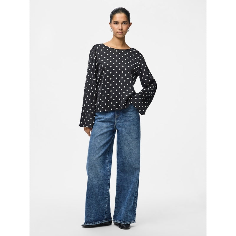 PIECES Pieces damblus PCJYTTA Blouse Black White Dots