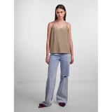 PIECES Pieces dam PCTIFFANY STRAP LACE TOP NOOS BC Top Silver Mink