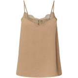 PIECES Pieces dam PCTIFFANY STRAP LACE TOP NOOS BC Top Silver Mink