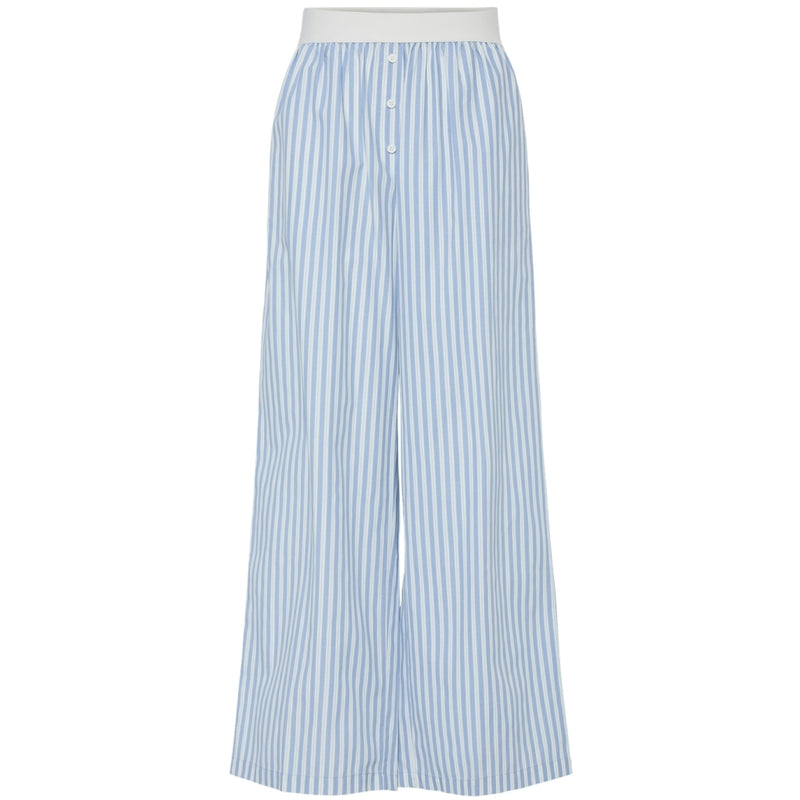 PIECES Pieces dame bukser PCHARPER Pant Cornflower Blue Stripes