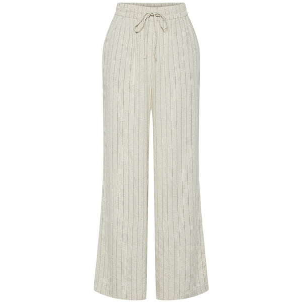 PIECES Pieces dame bukser PCPIA Pant Birch Stripes:Hydrangea