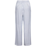 PIECES Pieces dame bukser PCPIA Pant Bright White Stripes:Navy Blazer