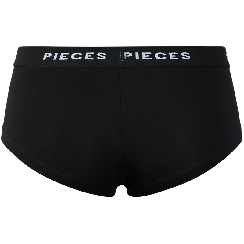 PIECES Pieces dam hipsters PCLOGO LADY 4-PACK Underwear Black
